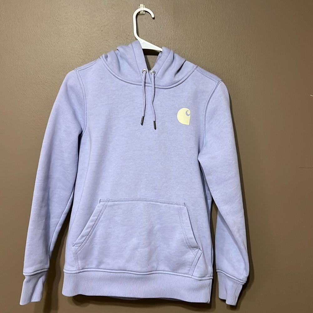 Carhartt Logo Clarksburg Graphic Hoodie Lavendar
